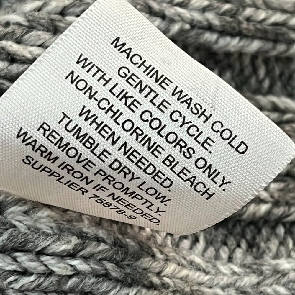 St. John’s Bay Cable Knit Button Cardigan Sweater Gray M - Picture 10 of 10